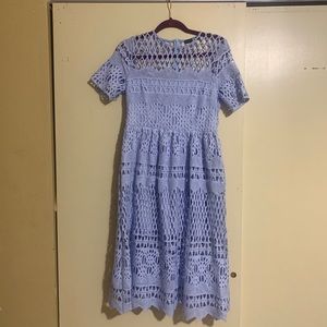 💎Cornflower blue crochet lace dress! Worn ONCE